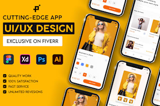 design complete mobile app UI UX design in figma and adobe xd