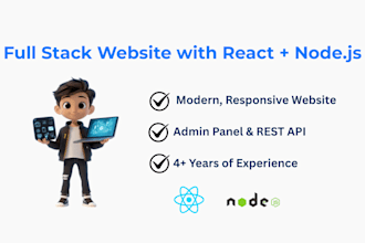 create your website with react and node js