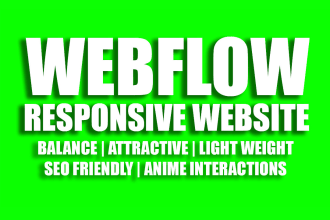 develop create responsive webflow website with scroll animations