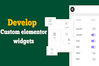 develop custom elementor widgets or addons for you