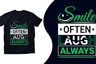 create a unique trendy typography t shirt design for you