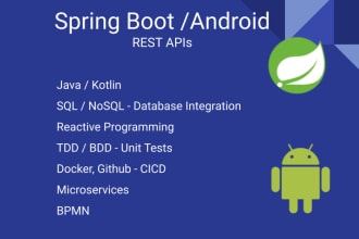 build e2e rest apis solution with unit tests in kotlin or java