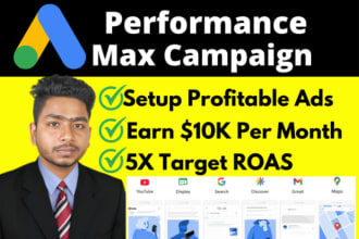 setup and manage google ads performance max campaign for your ecommerce brand