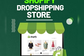 create one product shopify dropshipping website, store