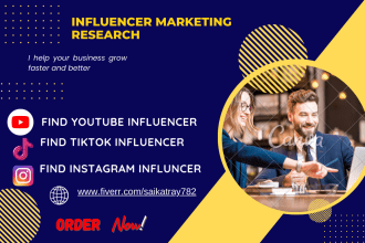 find influencer for youtube tiktok instagram brand influencing marketing