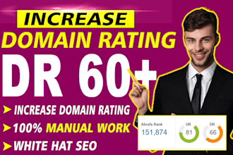 increase domain rating ahrefs DR upto 60