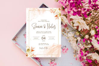 elegant invitation card, ticket, save the date and wedding cards
