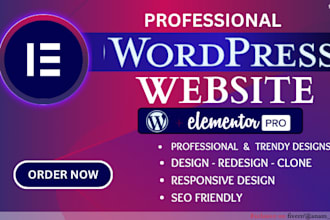 convert xd, psd, figma to modern wordpress business website using elementor pro