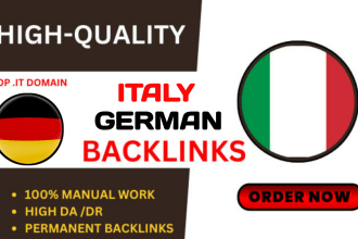 do high da, da90, dofollow german,italy SEO backlinks from italian, germany site