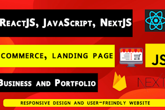 reactjs ecommerce business portfolio login and landing page customization