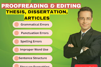 proofread, edit and format your thesis or dissertation professionally