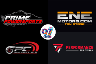 do motorsports car bike racing team club logo design