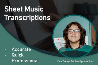 do a transcription of any audio to sheet music
