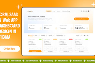 design saas, CRM, and admin dashboards UI UX in figma