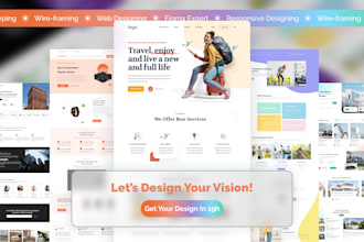 design modern responsive landing pages and figma prototypes fast delivery