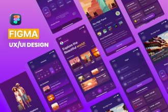 do mobile app ui ux design, website ui design, dashboard, ui ux design in figma