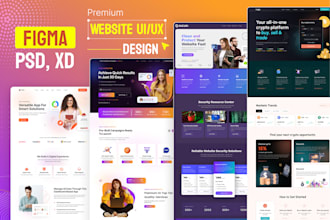 do figma website design, website ui ux, dashboard ui ux, mobile app ui ux design