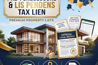 deliver motivated seller leads pre foreclosure tax lien and skip trace