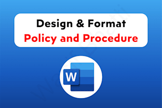 design and format policies and procedures in microsoft ms word document