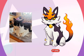 draw your pets as fakemon character