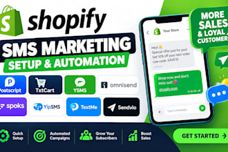 setup sms marketing postscript txtcart ysms omnisend spoks yipsms textme sendvio