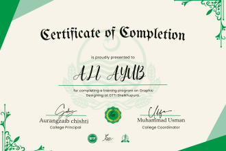 design and redesign your certificate, diploma  within 6 hour