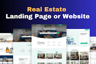 create a professional real estate landing page HTML and wordpress