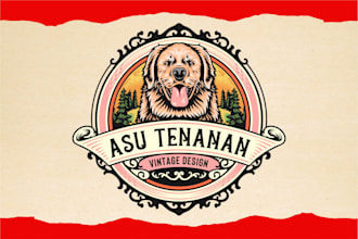 design retro vintage logo business and tshirt illustration