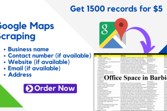 deliver targeted google maps scraping for b2b lead generation and email database