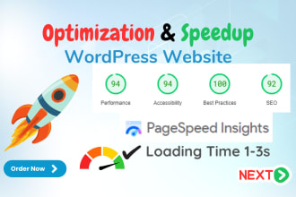 do wordpress website speed optimization, increase page speed