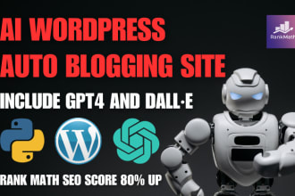 build openai gpt4 wordpress ai auto blogging site with 1k SEO article by chatgpt