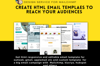 design email templates for mailchimp and klaviyo