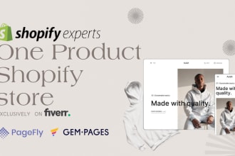 build a high converting shopify store and profitable dropshipping website