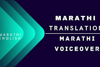 do marathi translation and voiceover for you
