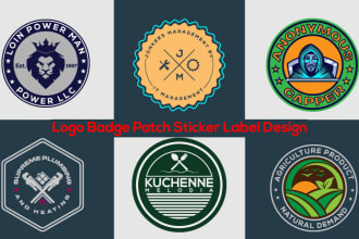 design clean badge, patch, round logo,sticker, label design