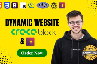 dynamic wordpress website using crocoblock, elementor, and jet engine