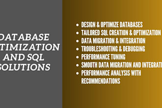 optimize your database performance and craft sql solutions