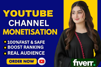 do complete youtube channel promotion for monetization