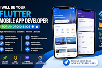 do flutter mobile app development for android and ios