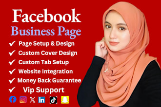 create, setup and design professional facebook business page