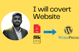 convert pdf to wordpress and HTML to wordpress