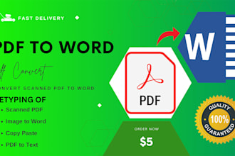 convert pdf to word or scanned image to word