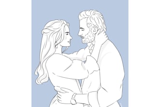 draw custom minimalist line art portrait or anything