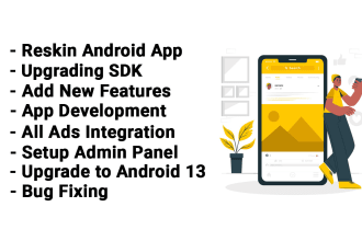 reskin android app, customize or redesign your android app