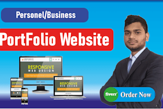 create a professional portfolio, personal portfolio website for you