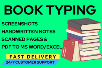 do a fast typing job, retype pages, pdf to word, fast typist