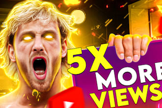 design amazing youtube thumbnail in 3hr