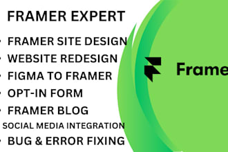 create and recreate professional framer website and convert figma to framer