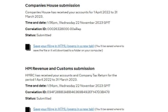 file accounts and tax returns for UK company