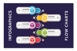 design flowcharts piecharts and business infographics